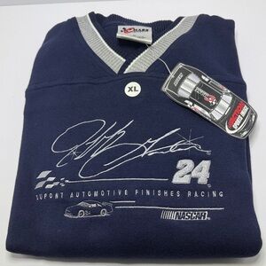 Nascar Navy Blue Sweatshirt with Gray Accents